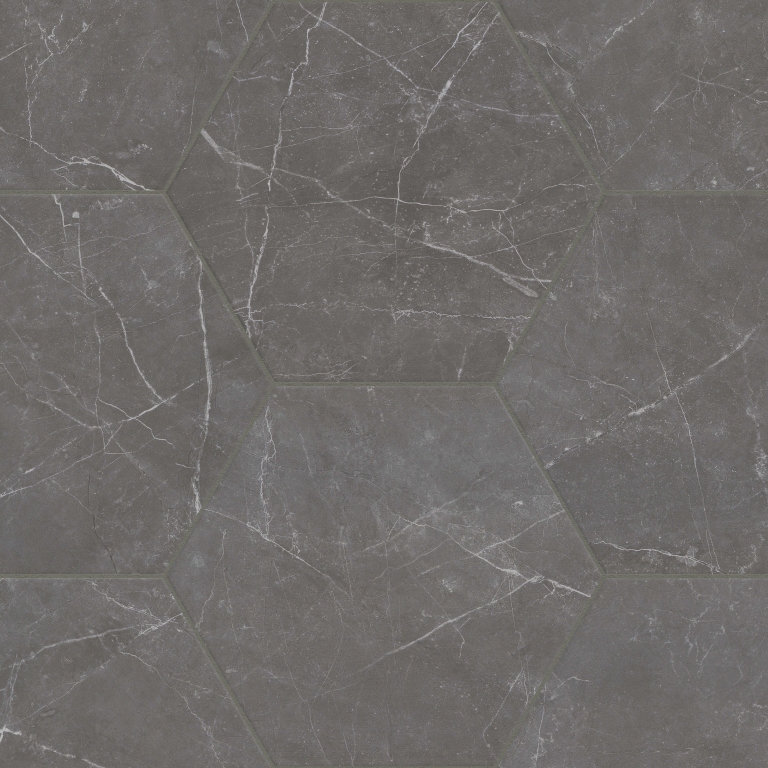 STERLINA - 8X10 HEX, ASPHALT, MATTE